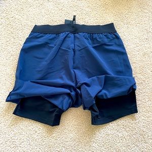 Mens TEN THOUSAND INTERVAL SHORT 9 inch lined blue Size large BRAND NEW